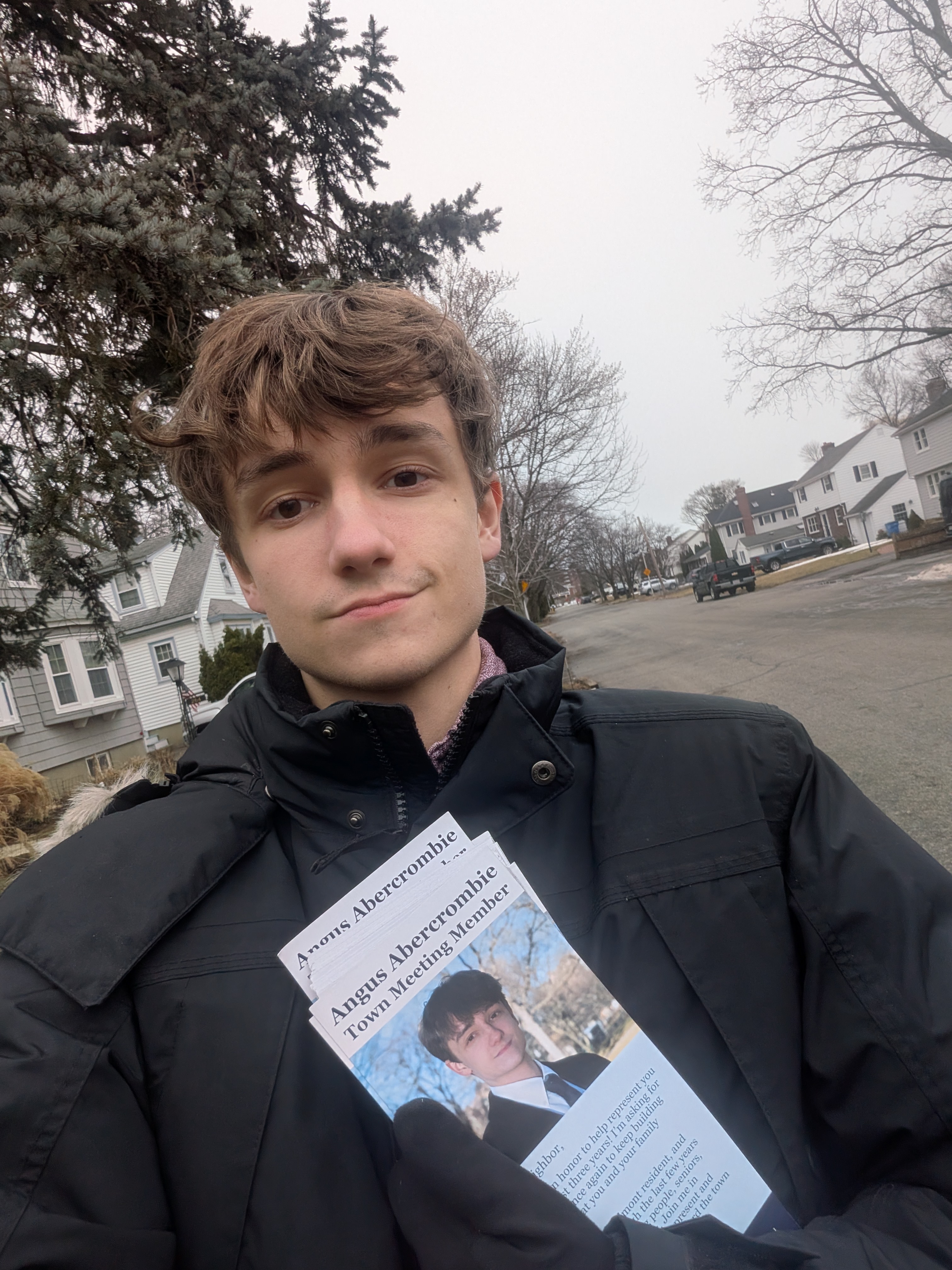 Angus canvassing in Precinct 8